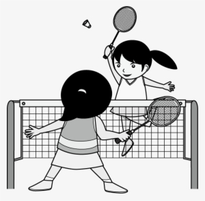 Svg Freeuse Download Black And White Free On Dumielauxepices - Badminton Pic Clip Art