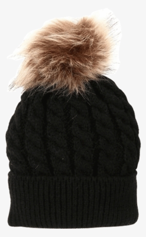 Petite Bello Hat Black / Small Fur Ball Mommy & Baby