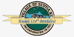 Happy Birthday Village Of Scotia - Emblem