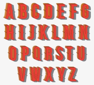 Indian Red 3d Font - Stripes Fonts