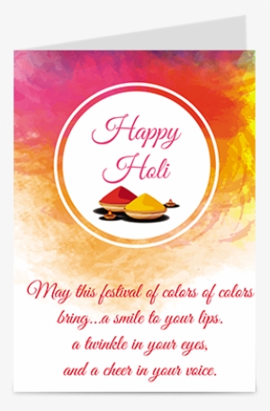 Water Color Splash Holi Greeting Card - Greeting Card