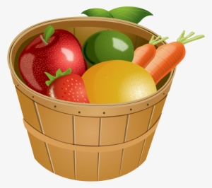 Image Transparent Basket Of Fruit Clip - Корзина С Фруктами И Овощами Картинки