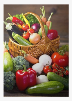 Fresh, Organic Vegetables In The Basket Poster • Pixers® - Kalendarz Poradnik Biodynamiczny 2016 (paskowy)