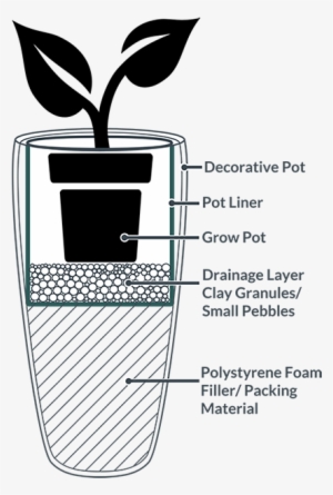 Cache Pot & Pot Liner - Plant Pot With Saucer
