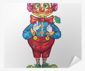 Funny Cartoon Clown On A White Background Poster • - عکس تصوریر زمینه کارتونی