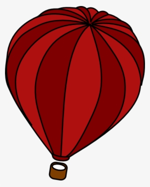 Hot Air Balloon Clipart Red - Blue