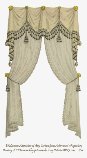 Clipart Fringe And Tassel By Eveyd On - Victorian Curtain Png