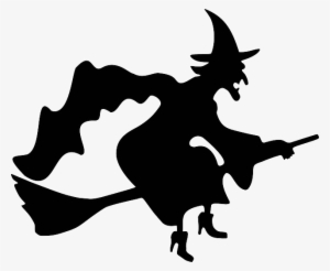 Witch, Cape, Wizardry, Witchcraft, Broom, Broomstick - Transparent Background Halloween Clip Art