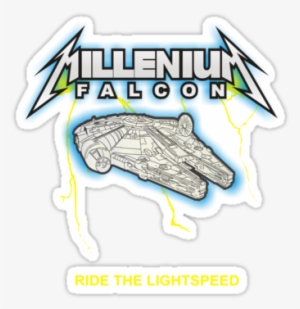 Millennium Falcon Metallica By Obey Zombie - Dsu Abstract Armor Design Wall Sticker