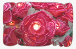 3d Rose String Lights - Machine Embroidery