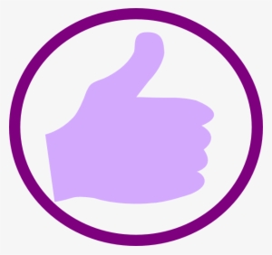 Customer Clipart Thumbs Up - Purple Thumbs Up Png