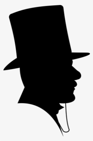 Victorian Man Top Hat Png Stickpng - Silueta De Hombre Con Sombrero De Copa