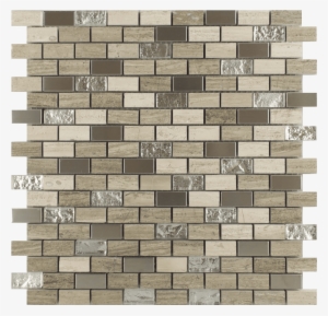 Toulon Grey Stoneglass Brick Mosaic - Tile