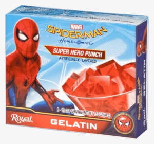 Royal Spider-man Super Hero Punch Gelatin - Royal Gelatin, Reduced Calorie, Sugar Free, Raspberry