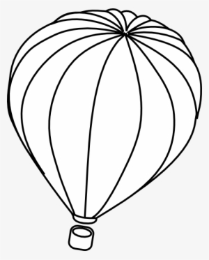 Hot Air Balloon Outline Clip Art - Small Drawing Of A Hot Air Balloon