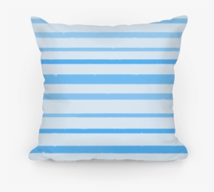 Blue Watercolor Stripe Pattern Pillow - Cushion