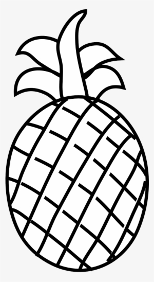 Pineapple Fruit Food - Fruits Clipart Black And White