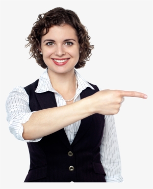 Women Pointing Right Png