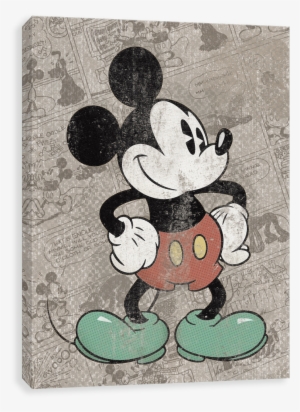 Mickey Stonewashed Vintage - Mickey Canvases By Entertainart - Mickey Mouse Stone