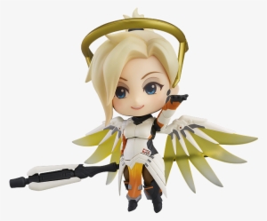 Nenderoid Mercy Posing Like She's Casting Her Ultimate - Overwatch Mercy Classic Skin Edition Nendoroid Action