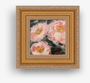 Peach Garden Roses, - Picture Frame