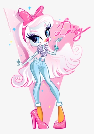 Sketchy Daisy Duck Fashion Doll Style Illustration - Minnie Mouse Disegni Di Moda