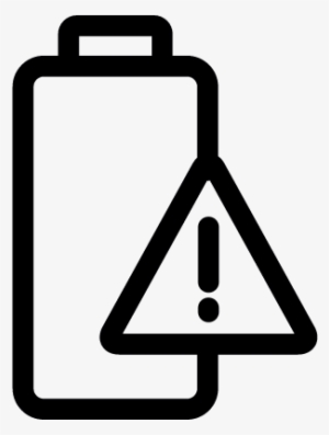 Battery Warning Vector - Battery Warning Icon