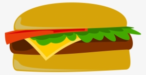 Hamburger Vector Clipart With Transparent Background - Burger Illustration Png