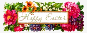 Digital Easter Greeting - Png Rectangle Flower Frame
