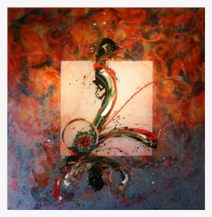 mystic mark swirls, 48 x 48, mixed media on plexiglass, - artist