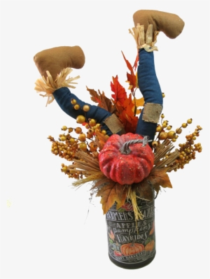 This Tutorial Will Be For Two Bucket Arrangements - Trendy Tree Raz Large Market Bucket With Scarecrow