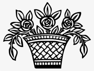 Flower vase flower basket  Basket drawing Flower basket Student art