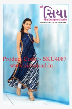 Indian Style Dhabu Side Pattern Designer Kurti - Kurti Top