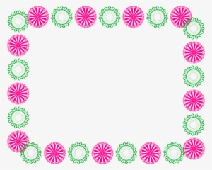 Flower Border Line Design Group Free Stock - Pink Border Design Clipart
