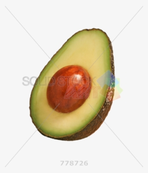 Stock Photo Of Halved Avocado Fruit Isolated On Transparent - Avocado Halved