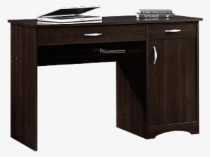 Casual One-drawer Computer Desk In Cinnamon - Sauder Beginnings Desk