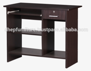 Wooden Computer Table With Shelf And Drawer Lock - Table