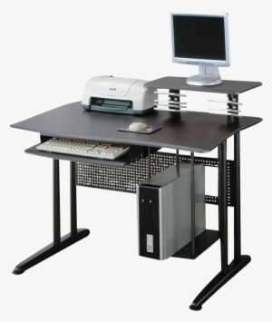 Coaster Desks Black Computer Desk W/ Keyboard Tray