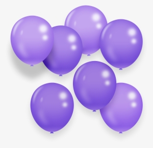 Hand Painted Cartoon Purple Balloon Decoration Vector - Purple