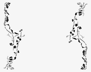 Page Border Designs Flowers Black And White - Black Borders Transparent Background