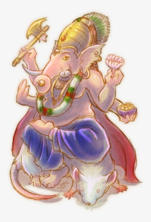 Drawing Ganesh Artistic - Ganeshji Png