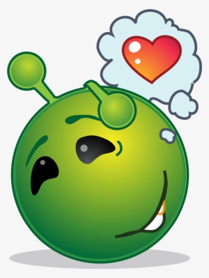 Open - Green Alien Smiley