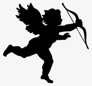 Angel Arrow Bow Cartoon Cherub Chubby Cupi - Cupid Silhouette
