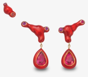 Solange Azagury-partridge Blood Red Earrings, Ruby - Earring