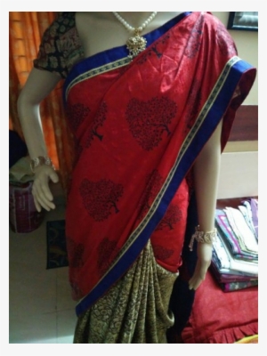 attract compliments by this multi colored chiffon saree - sari