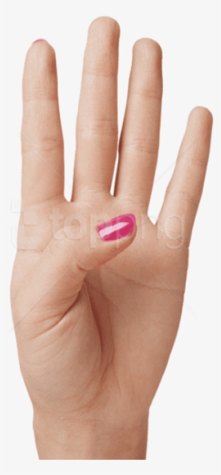 Women Hand Showing Four Finger Png - Four Finger Png
