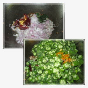 Simple Okra / Bhindi / Lady's Finger Poriyal - Brussels Sprout