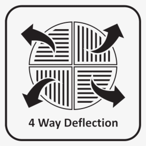 Four Directional Air Flow Icon - Cross
