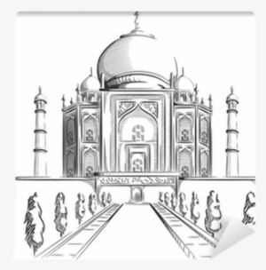 Sketch Of India Landmark, Taj Mahal Wall Mural • Pixers® - Taj Mahal