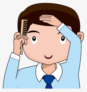 Boy Comb Hair Clipart - Combing Hair Clip Art